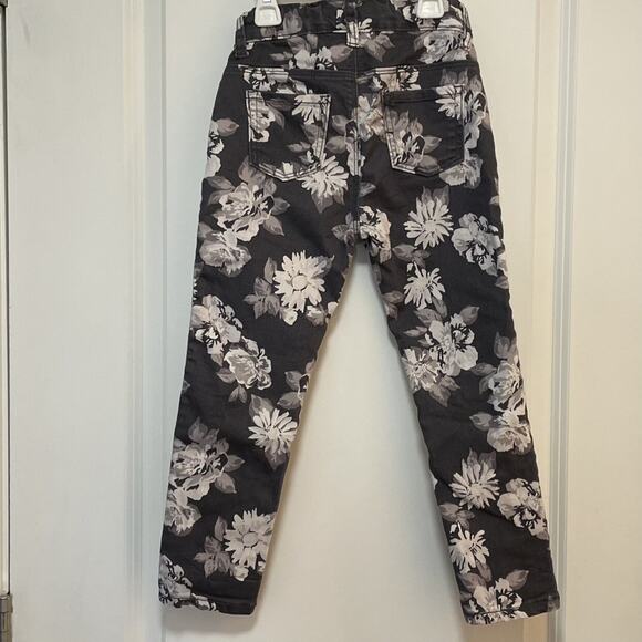 Old Navy Girls Floral Rockstar Jeggings Crop Size 7 Regular - Picture 7 of 11